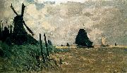 Claude Monet A Windmill Near Zaandam France oil painting artist